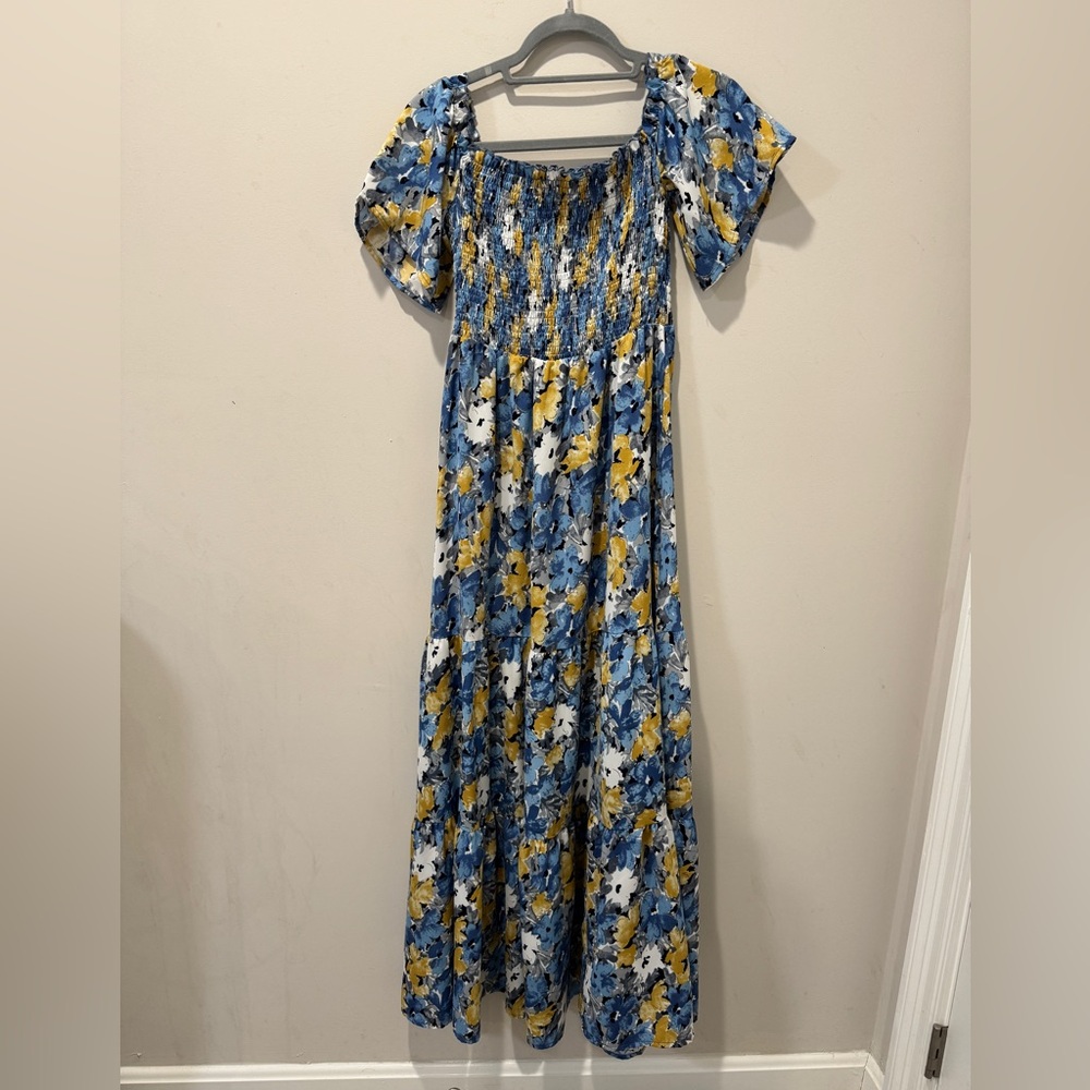 Floral Off-Shoulder Maxi Dress